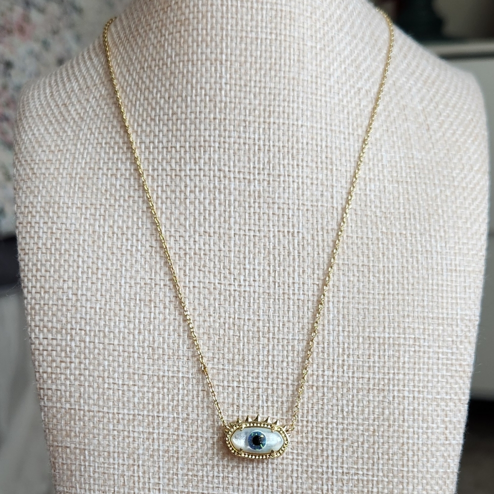 Kendra Scott SOLD OUT Elisa Gold Evil Eye Pendant Necklace